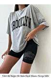 Oversize Brooklyn Tshirt Tayt Şort Takım