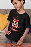 Blossom Baskılı Unisex Power Puff Girls Çizgi Film Çocuk Tişört (1-12 YAŞ)
