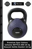 Premium Spor Salonu Çalışma KETTLE-300-16 kg Kauçuk Kettle Dambıl 16 kg