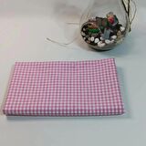 PEMBE PİTİ KARELİ MASA ÖRTÜSÜ