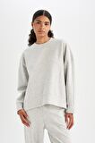 DeFactoFit Bisiklet Yaka Skuba Dalgıç Kumaş Sporcu Sweatshirt C9612AX24AUGR93