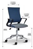 Asbir Mobilya Rigel 55200 Metal Ayaklı Çalışma Koltuğu Ofis Sandalyesi