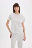 DeFacto Pijama Takımı Regular Fit Bisiklet Yaka Kısa Kollu Üst Beli Lastikli Uzun Altı-Fall in Love E5820AX25SPGR93