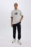 DeFactoFit Kalın Jogger Eşofman Altı NBA Chicago Bulls Standart Fit Cepli Beli Bağcıklı Lastikli Paça D3251AX24WNBK81