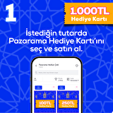 Pazarama Hediye Çeki 1000 TL