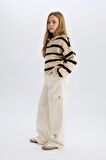 DeFacto Kız Çocuk Wide Leg Kargo Geniş Paça Jean Pantolon D7097A825SPER233