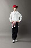 DeFacto Erkek Çocuk Oversize Geniş Kalıp Kapüşonlu Nakışlı Sweatshirt D8498A825SPWT32