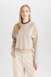 DeFacto Coool Loose Fit Bisiklet Yaka Basic Düz Uzun Kollu Tişört C4401AX24SPBG106