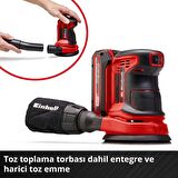 Einhell Akülü Eksantrik Zımpara TE-RS 18 Li-Solo Power X-Change (Lityum-İyon, Devir Elektroniği, Velcro Bant, 1x P80 zımpara kağıdı dahil, Akü ve Şarj Cihazı Dahil Değildir)  - 4462010