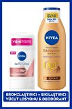 Nivea Q10 Sıkılaştırıcı Bronzluk Vücut Losyonu 200ml ve Kadın Stick Deodorant Derma Control Clinical 50ml