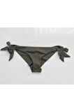 Haki Brezilya Kalın İp Bağlamalı Bikini Altı