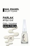 Flormar Klasik Parlak Bitişli Yüksek Pigmentli Oje - Nail Enamel- 227 Mılk Foam New- 8682536035798
