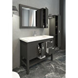 HELEN 100 CM BANYO DOLABI ANTRASİT - BOY DOLAP HARİÇ 
