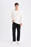DeFacto Regular Fit Bisiklet Yaka Jakarlı Sweatshirt D5391AX24AUWT32