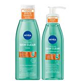 NIVEA Derma Skin Clear Sivilce Karşıtı Yüz Temizleme Jeli 150ml ve Tonik 200ml