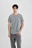 DeFacto Regular Fit Bisiklet Yaka Basic Düz Kısa Kollu Tişört B3491AX24SPGR367