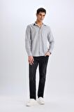 DeFacto Modern Fit Polo Yaka Basic Düz Uzun Kollu Gömlek E5045AX25SMBK81