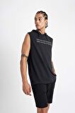 DeFactoFit Slim Fit Dar Kesim Baskılı Kapüşonlu Sporcu Atlet A1819AX24HSBK81