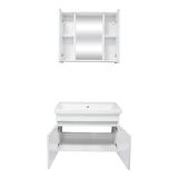 KAREN BANYO KOZA BANYO DOLABI SETİ 80 CM ,BEYAZ
