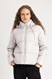 DeFacto Su Geçirmez Regular Fit Kapüşonlu Şişme Mont C0488AX24SPGR457