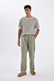DeFacto Relax Fit Dar Paça Keten Karışımlı Pantolon C1140AX24SMGN497