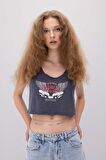DeFacto Loose Fit Baskılı U Yaka Atlet D3595AX24HSAR191