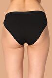 Kadın Siyah 6'Lı Paket Pamuklu Su Yolu Bikini Külot