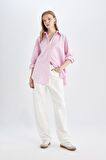 DeFacto Oversize Fit Oxford Uzun Kollu Gömlek D4015AX24AUPN171