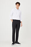Erkek Siyah Slim Fit Dar Kesim Esnek Klasik Pantolon
