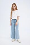 Kız Çocuk Wide Leg Geniş Paça Jean Pantolon