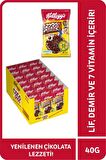 Kellogg's Coco Pops Topları 40 Gr x24 Adet,Lif,Demir ve 6Vitamin Kaynağı,%100 Pancar Şekeri,%40 Kakao