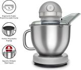Karaca Mastermaid Chef Pro Çift Kollu Stand Mikser Cool Gray 1750 W