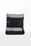 Cotton Box Brode Nakışlı Çift Kişilik Saten Nevresim Takımı Elisa Gri