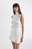 DeFacto Regular Fit Balıkçı Yaka Kolsuz Basic Düz Triko Kazak U8250AZ24AUER99