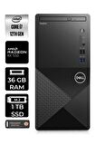 DELL VOSTRO i7 12700 36GB RAM 1TB SSD RX550/4GB FDOS N7598VDT3910 MASAÜSTÜ PC & PER4 BELLEK