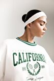 DeFactoFit Oversize Geniş Kalıp Bisiklet Yaka Baskılı Sporcu Sweatshirt D1702AX24AUER105