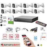 DAHUA 8 KAMERALI DAHİLİ MİKROFONLU KAMERA SETİ - 1TB HDD