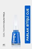 Flormar Klasik Parlak Bitişli Yüksek Pigmentli Oje - Nail Enamel- 487 Navy Blue New- 8682536036269