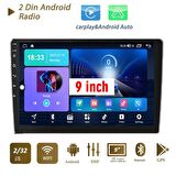 9 Inç Universal Android 13 Uyumlu / 2+64gb / Carplay Ve Android Auto Ile 2din Double Ekran 23-13cm