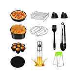 Xiaomi Yasomi Tefal Philips Karaca Yasomi 7 Ve 7 Litre Uyumlu 9 Inc (23 CM) 12 Li Airfryer Fritöz Seti