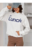Tasarım Billie Eilish Lunch Baskılı Unisex Oversize Şarkıcı Hoodie