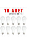 Led Ampül 10 Adet 9 Watt Led Ampül Beyaz Işık 