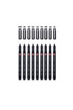 Çizim Kalem Seti Pigment Fineliner 9'lu Kalem Siyah Teknik Çizim Kalemleri Tüm Numaralar