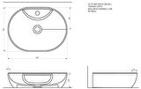Alto Lavabo Mat Siyah 50 cm - A002060H