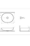 Alto Oval Mat Siyah Deliksiz Lavabo 50 Cm