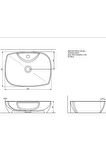 Dies Oval Mat Kahverengi Delikli Lavabo 50 Cm