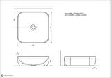 Form Tezgah Üstü Kare Lavabo 42 Cm