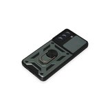 Samsung Galaxy S21 Fe Kılıf Pars Lens Yüzüklü Silikon - Yeşil