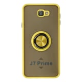 Samsung Galaxy J7 Prime Kılıf Montreal Yüzüklü Silikon Kapak - Sarı