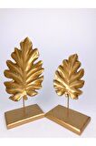 Gold Renk Tropikal 2 Li Kaideli Yaprak